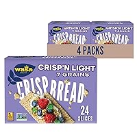 Wasa Crisp’N Light 7 Grains Crispbread, 4.9 Oz (Pack Of 4), Crackers, Fat Free, No Saturated Fat, 0g of Trans Fat, No Cholesterol, 2.5 Lb