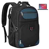 Lubardy Laptop Backpack 17 Inch TSA Friendly Travel Backpack for Men & Women Large Waterproof Business College Backpack Gaming Computer Backpack with USB Charging Hole & RFID Blocking Pocket, Blue