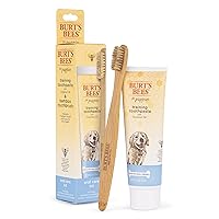 Natural Oral Care Kit for Puppies, Flavorless, 2.5 oz Tube and Bamboo Brush| Puppy Training Toothbrush and Toothpaste with Coconut Oil (2.5 oz)
