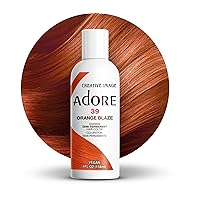 Adore Semi Permanent Hair Color - Vegan and Cruelty-Free Hair Dye - 4 Fl Oz - 039 Orange Blaze (Pack of 1)