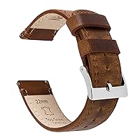 BARTON WATCH BANDS Barton Quick Release - Top Grain Leather Watch Band Strap - Choice of Width - 16mm, 18mm, 19mm, 20mm, 21mm 22mm, 23mm or 24mm
