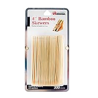 Jacent 4 Inch Appetizer Bamboo Skewers. 300 Count per Pack, 1-Pack