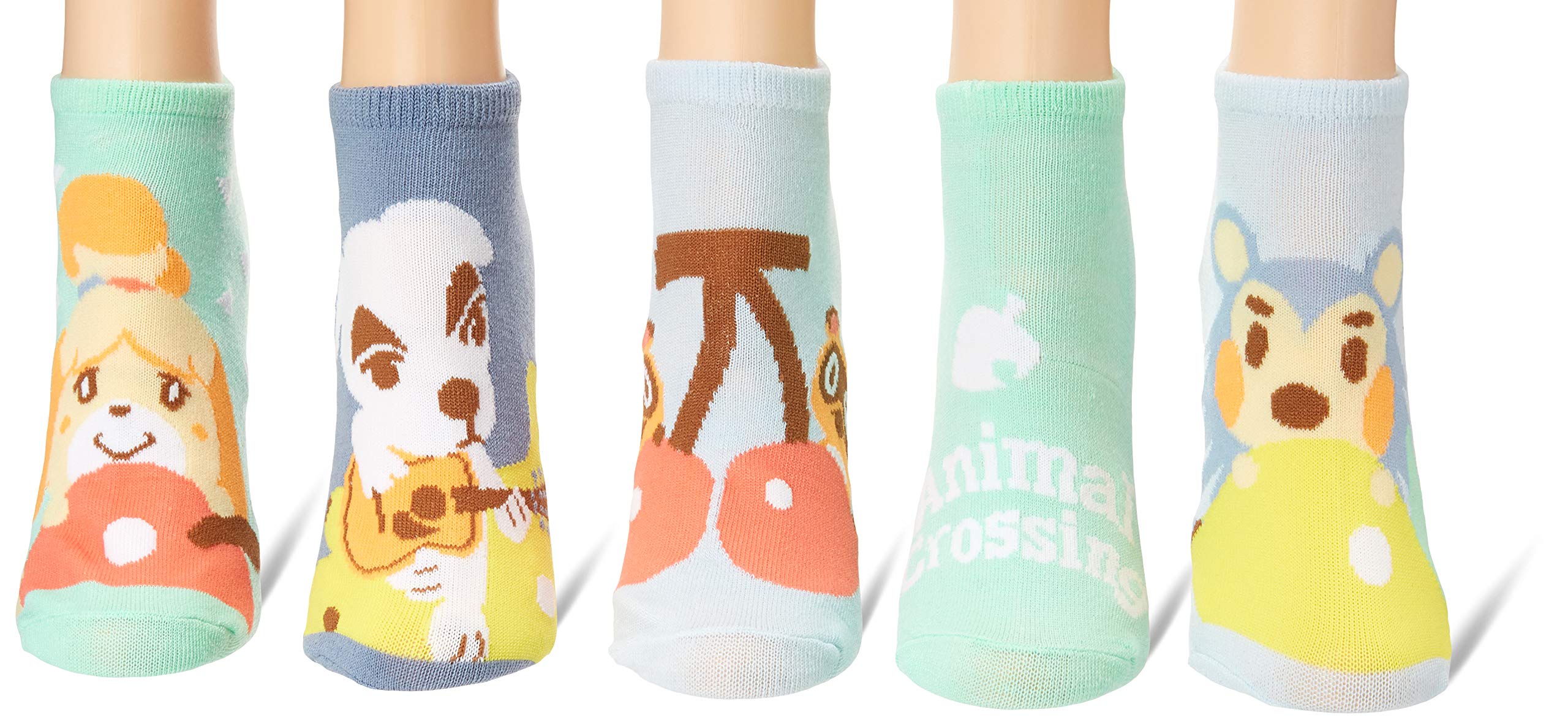 Nintendo Womens Animal Crossing 5 Pack No Show Socks