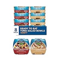 Wild Planet Ready-to-Eat Wild Tuna Salad Variety Pack, White Bean and Red Bean and Corn, 5.6oz, Pack of 8