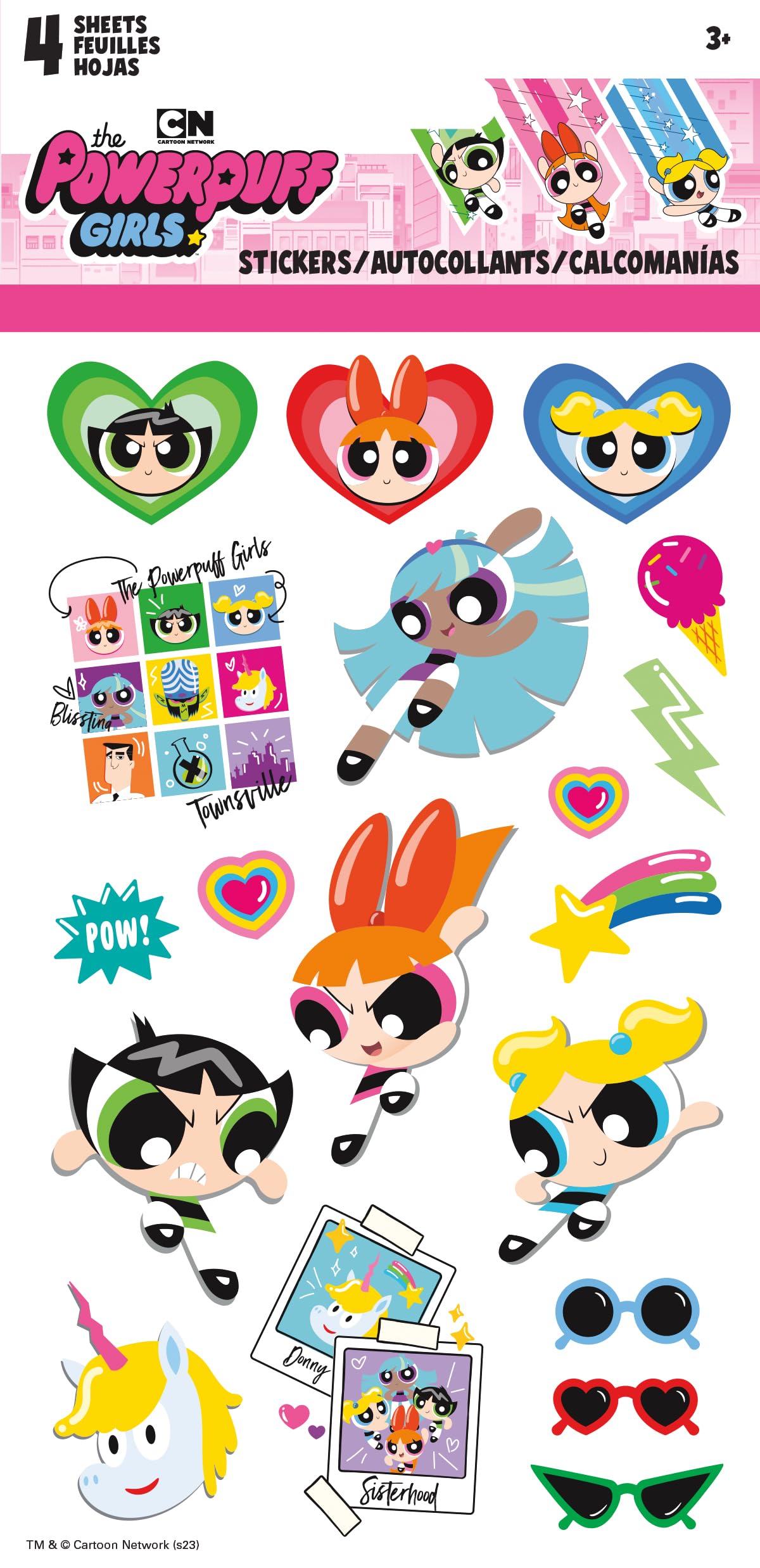 Power Puff Girls - Standard 4 Sheet Stickers Standard Stickers - 4 Sheet