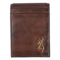 Browning Men's Rugged Brass Buck Wallets, Available in Multiple Styles, Brass Buck