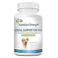 Adrenal Support for Dogs, Support for Dogs with Cushing's Disease, Maintain a Healthy Coat and Skin, Promote Normal Urination, Thirst and Appetite, 120 Chewable Tablets