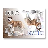 Siberian Husky Clean Dirty Dishwasher Magnet No 2