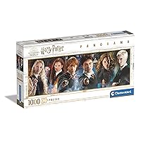 Clementoni 39639 Harry Potter Panorama Jigsaw Puzzle, 1000 Pieces, for Adults and Children from 14 Years, Black
