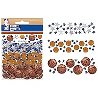 NBA Wilson Confetti Blue & Silver Value Pack (1.2 oz) - 1 Pack | Perfect for Parties & Game Nights
