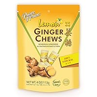 Prince Of Peace Ginger Chews With Lemon, 4 oz. – Candied Ginger – Lemon Candy – Lemon Ginger Chews – Natural Candy – Ginger Candy for Nausea