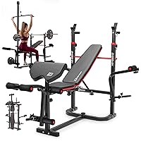 Hop-Sport 1065 Weight Bench with Lat Pull, Curl Bench, Leg Curler and Butterfly