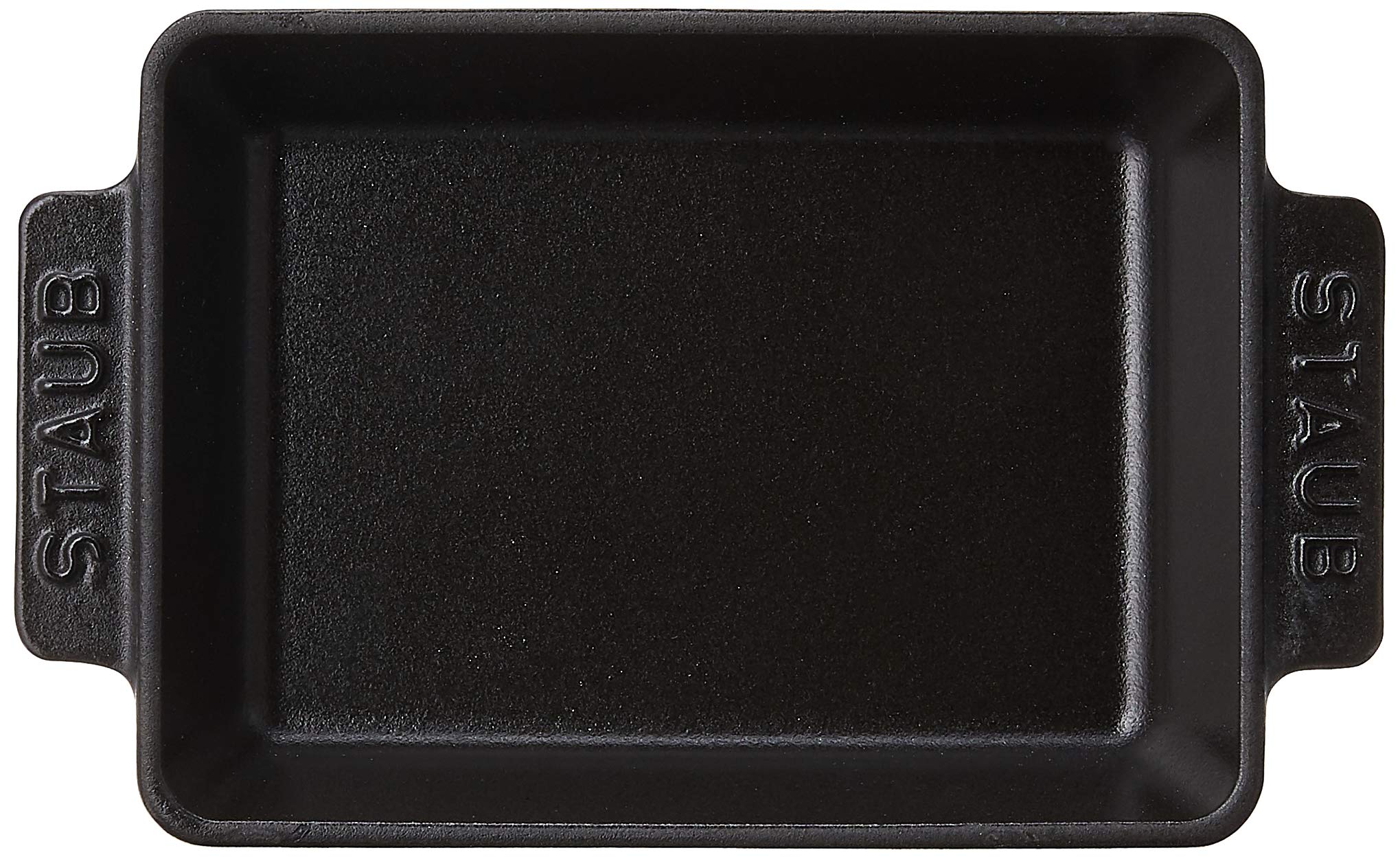 Staub Cast Iron 5.75-inch x 4.5-inch Mini Rectangular Baker - Matte Black, Made in France