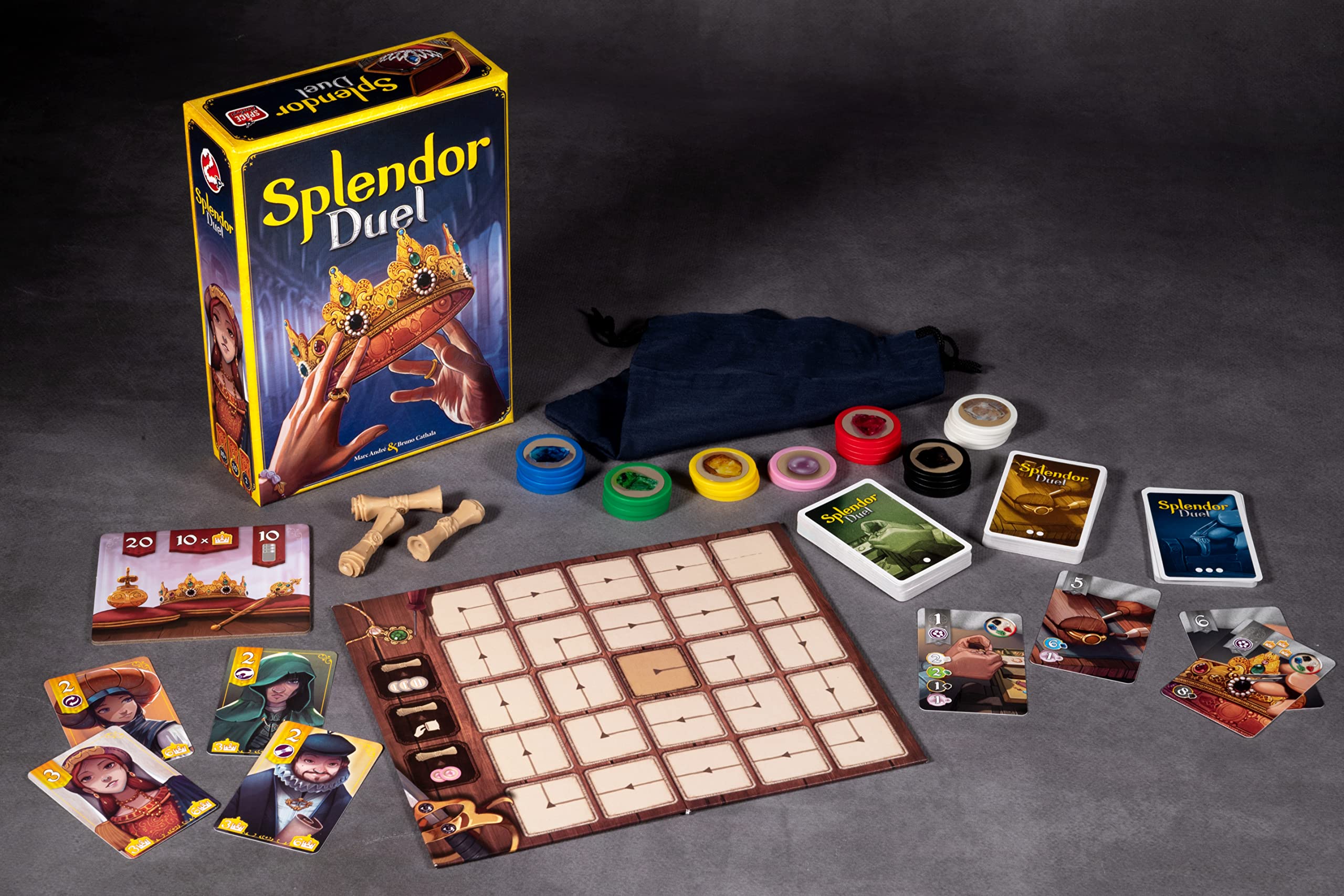 Splendor Duel Board Game - Strategy Game for Kids and Adults, Fun Family Game Night Entertainment, Ages 10+, 2 Players, 30-Minute Playtime, Made by Space Cowboys