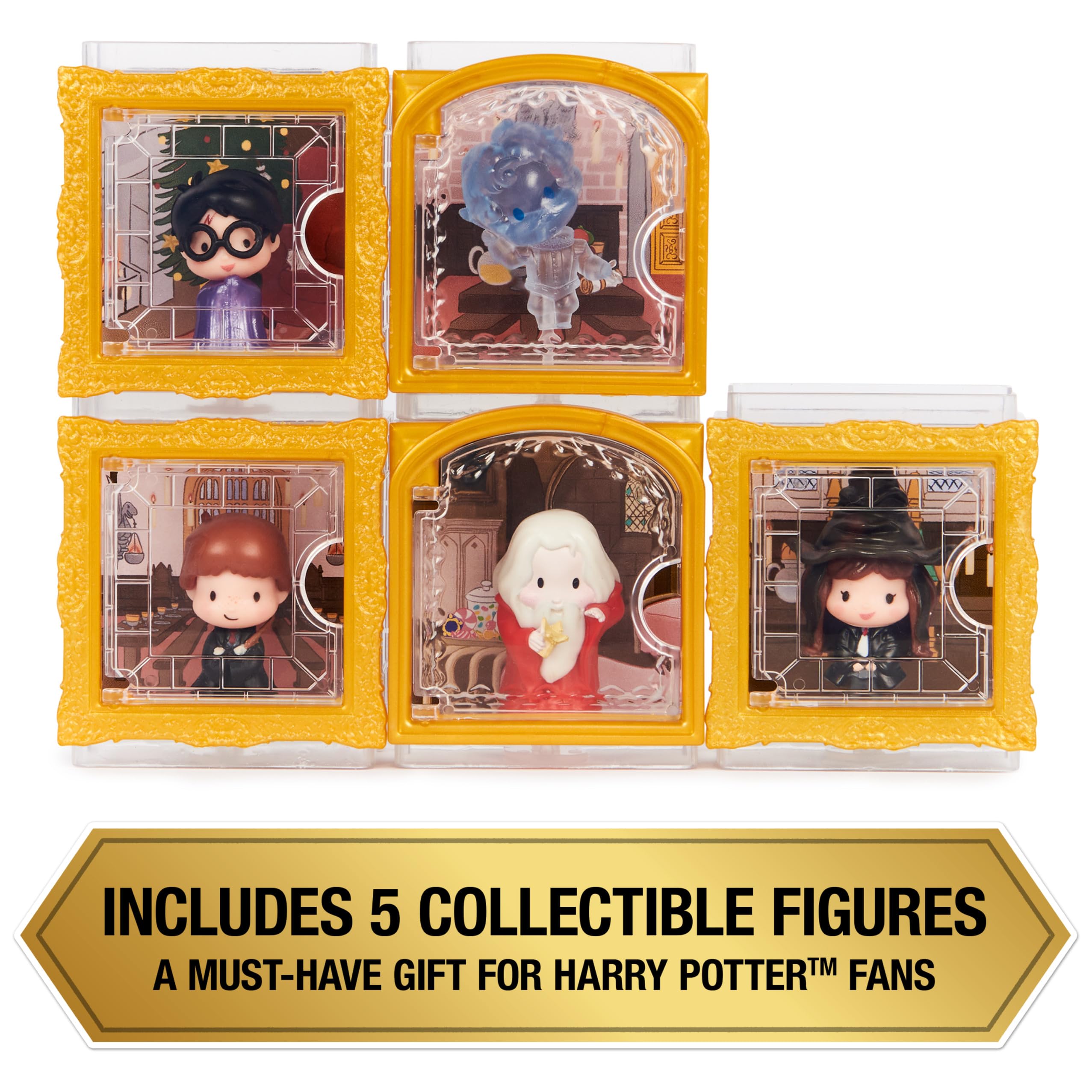 Wizarding World Harry Potter, Micro Magical Moments Hogwarts 5-Pack Mini Figures Gift Set with Display Cases (Amazon Exclusive), Kids Toys for Ages 6+