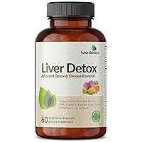 Liver Detox Advanced Detox & Cleanse Formula Supports Healthy Liver Function with Milk Thistle, Dandelion Root, Turmeric Artichoke Leaf, & More, Non-GMO, 60 Vegetarian Capsules