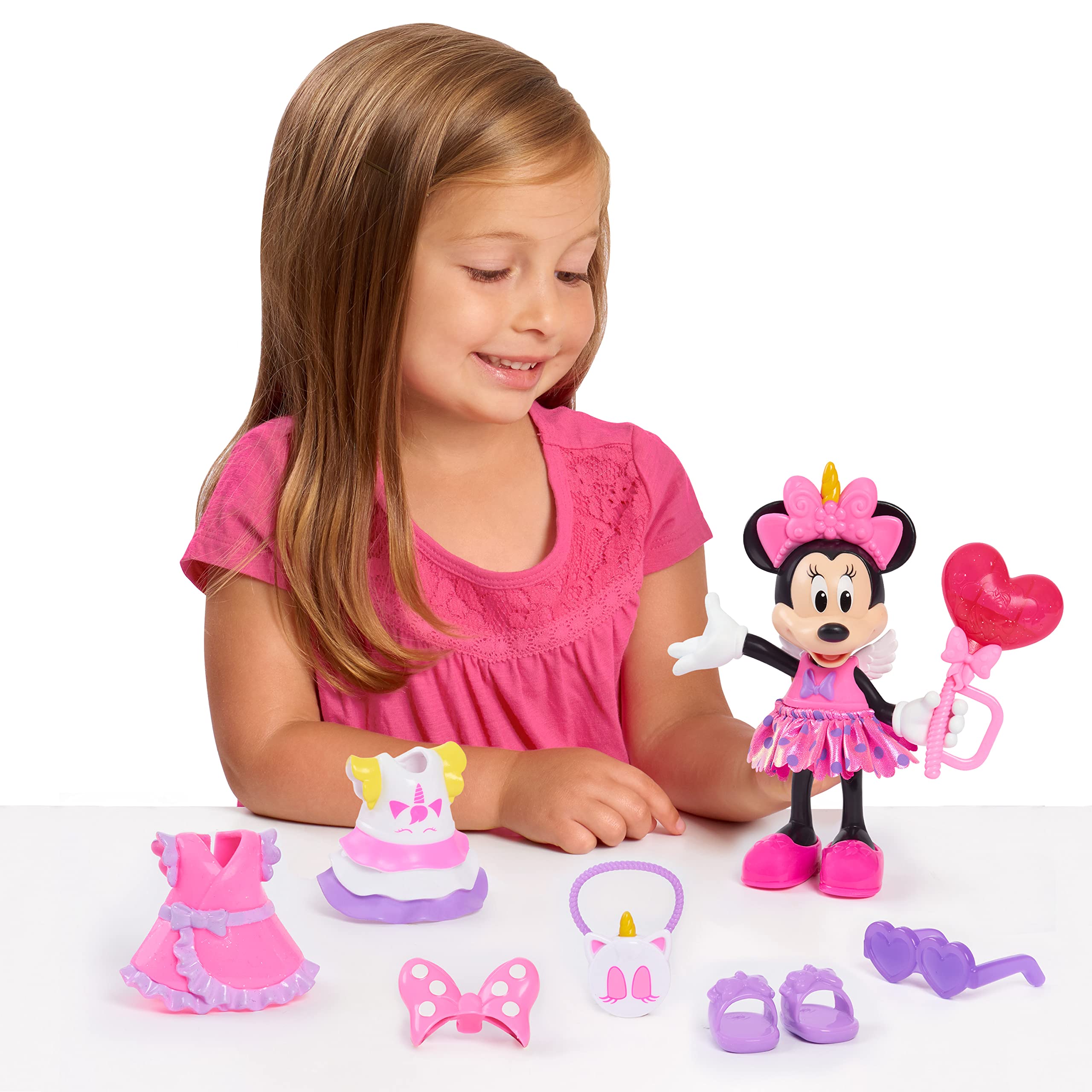 Minnie Mouse Fabulous Fashion Doll Unicorn Fantasy, Officially Licensed Kids Toys for Ages 3 Up, Gifts and Presents by Just Play