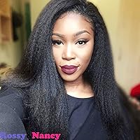 250% High Density Lace Front Wigs Pre Plucked 10A Brazilian Virgin Human Hair Wig with Baby Hair for Black Women Natural Black Color