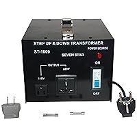 st 1000 Step Up/Down transformer converts 220-240 volts down to 110-120 Volts or 110-120 volts up to 220-240 volts. 1000 WATTS