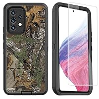 OTTARTAKS Samsung Galaxy A53 5G Case with Screen Protector Heavy Duty Camo Samsung A53 5G Case for Men Boys Shockproof Full-Body Protective Case for Samsung Galaxy A53 5G 6.5inch, Camouflage