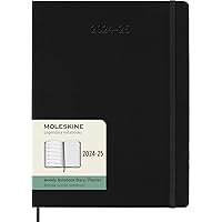 Moleskine Classic 18 Month 2024-2025 Weekly Planner, Hard Cover, XL (7.5