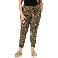 Royalty For Me Women's Missy Plus Size Pull on Pants with Dog Bite Hem