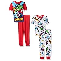 Marvel Boys' 4-Piece Cotton Pajama Set