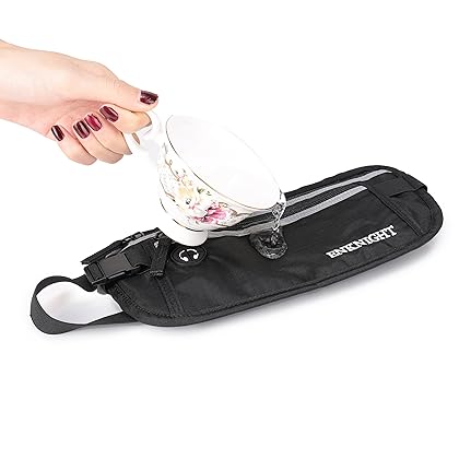 ENKNIGHT Big RFID Money Belt for Travel Running Waist Pack Fanny Pack