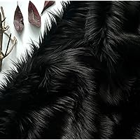 Bianna White Luxury Faux Fur Fabric, by The Yard, American Seller, Shag Shaggy Squares for Crafting, Sewing, Costumes (2 Yards - 72x60 inches)