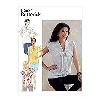 Butterick B6684E5 Easy Women's Pullover Blouse Sewing Patterns, Sizes 14-22