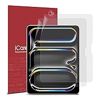 iCarez Screen Protector for Apple iPad Pro 13 inch 7th Generation 2024 & iPad Air 13 inch 6th Gen 2024, Anti-Glare Matte Reduce Fingerprint Bubble Free Face ID & Apple Pencil Pro Campatible 2-Pack