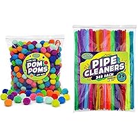 Carl & Kay 250 1 Inch Pom Poms & 348 Pipe Cleaners with 98 Googly Eyes