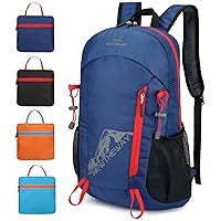 20L Lightweight Hiking Backpack Foldable Small Travel Backpack Packable Camping Backpack for Women Men (Blue)