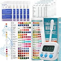 17 in 1 Drinking Water Test Kit 138P, Luxiv 125 Strips for Water Quality Test 6 E. coli Test Strips with 3P Recording Paper, Home Tap and Well Water Test Kit for Lead Iron Copper Chlorine Fluoride PH