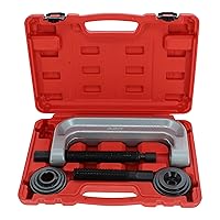 ABN Extra Large Ball Joint Press Kit Wheel Bearing Press Kit - Universal Ball Joint Separator Tool and Removal Adapters