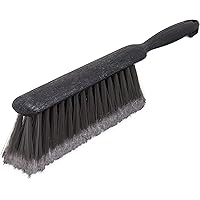 SPARTA Flo-Pac Counter Brush, Bench Brush, Dustpan Brush with Flagged Bristles for Counters, Floors, And Fireplace, 8 Inches, Gray, (Pack of 12)