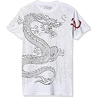 Liquid Blue Men's White Dragon T-Shirt