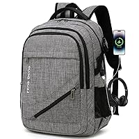 Large Laptop Backpack 17.3 inch Durable Waterproof Travel College Backpack Bookbag for Men & Women Business Backpack with USB Charging Port and Headset Port Dark Gray