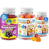 DR. MORITZ Vitamin D Gummies and Elderberry Gummies - Immunity Mega Boost for Kids and Adults - Vegetarian Gelatin-Free Immune Support Vitamins for Children