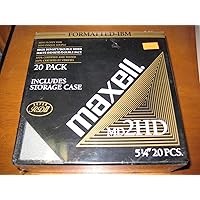 Maxell MD2HD 5 1/4 inch Mini Floppy Disks 20 Pack