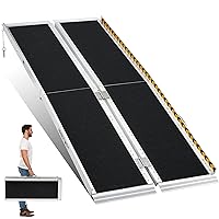 HABUTWAY Portable Wheelchair Ramp 6Ft,Non-Skid Handicap Ramp Holds up to 800Lbs,Threshold Ramp with Non-Slip Resistant Surface for Utility Mobility Access Portable Ramps for Steps,Home,Stairs,Doorways