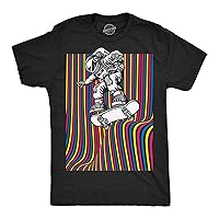 Mens Astronaut Skater Funny T Shirt Skateboard Graphic Tee for Men