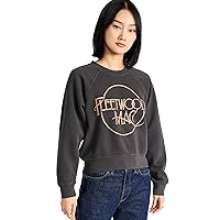 DAYDREAMER Women's Fleetwood Mac Circle Logo Raglan Crew Sweatshirt