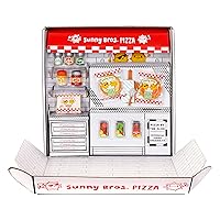 MGA's Miniverse Make It Mini Food Pizza Party Amazon Exclusive, Mini Collectibles, DIY, Resin Play, Replica Food, NOT Edible, Collectors, 8+