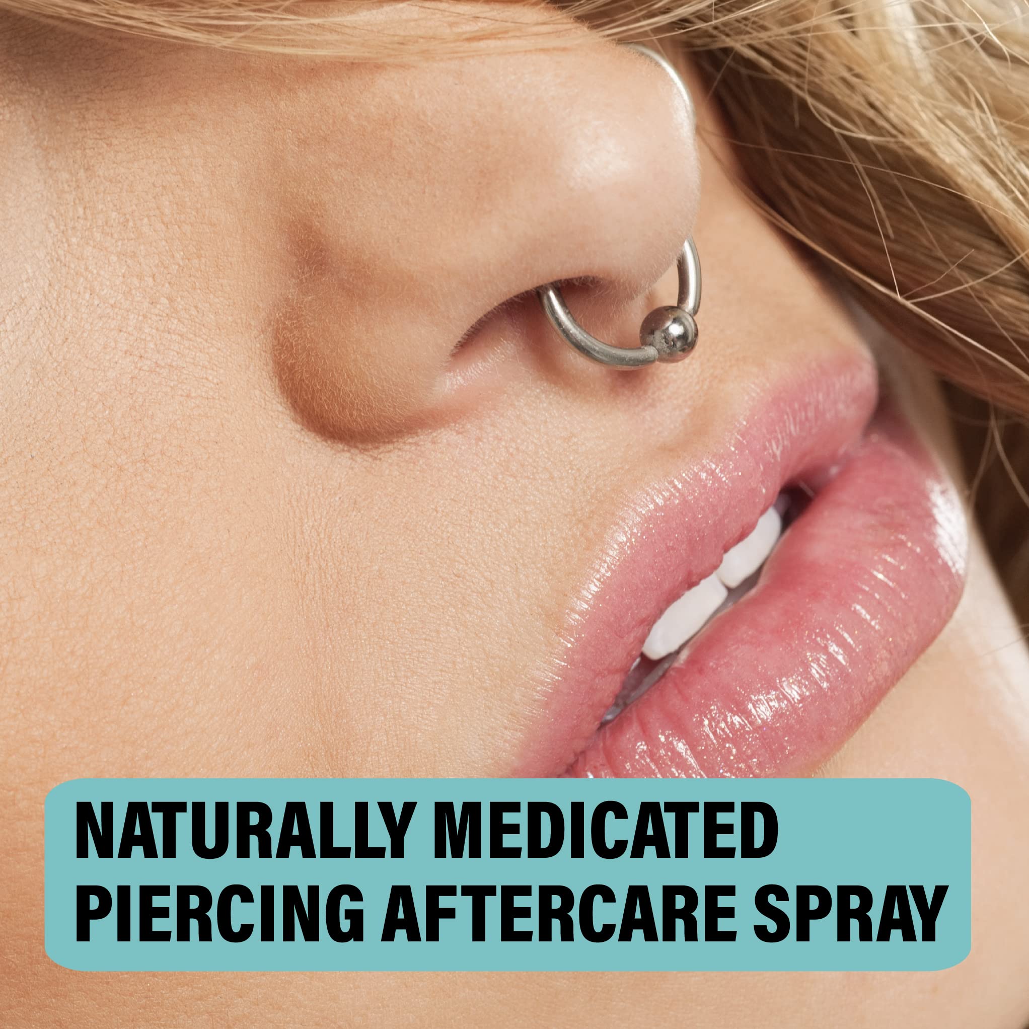 Base Labs Piercing Aftercare Spray | 4oz | Cleanses & Sterilizes | Piercing Aftercare Spray Saline Solution for Piercings | Nose, Ear Piercing Cleaner for all Keloids, Piercing Bumps and Wounds 120ml