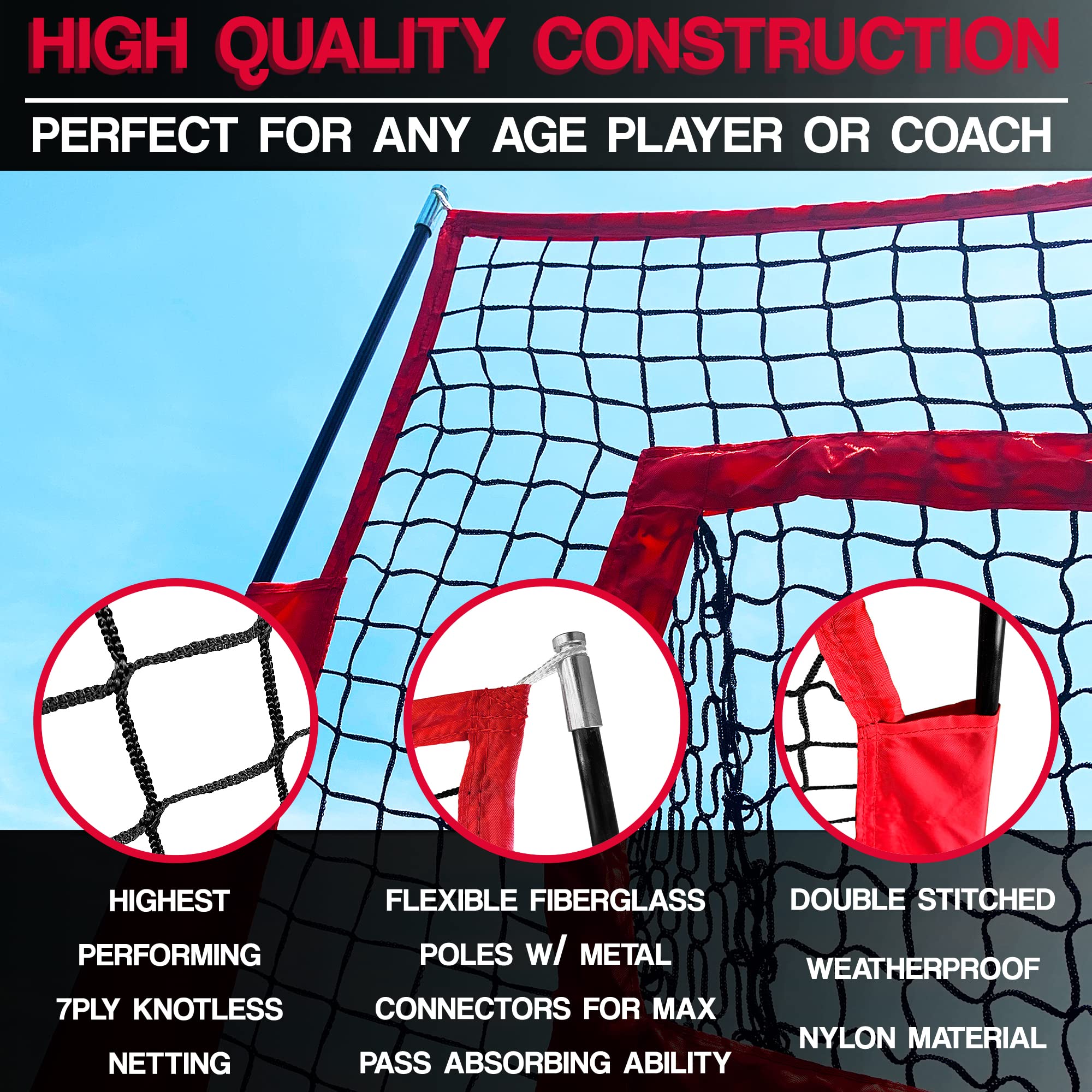 Buy Heavy Duty 7x7 Football Throwing Net | Quarterback Training ...