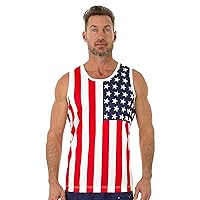 Men's Patriotic American Flag Stars All Over Tank Top Shirt