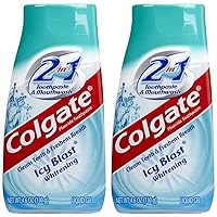 Colgate 2 in 1 Toothpaste & Mouthwash, Whitening Icy Blast - 4.6 oz