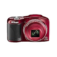 AA Batteries Support Red L610RD Nikon COOLPIX L610 Digital Camera Optics 14 Times