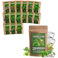 Herbs, Vegetable and Leafy Greens Seeds Bundle - Heirloom and Non GMO Seeds for Planting Indoors or Outdoors